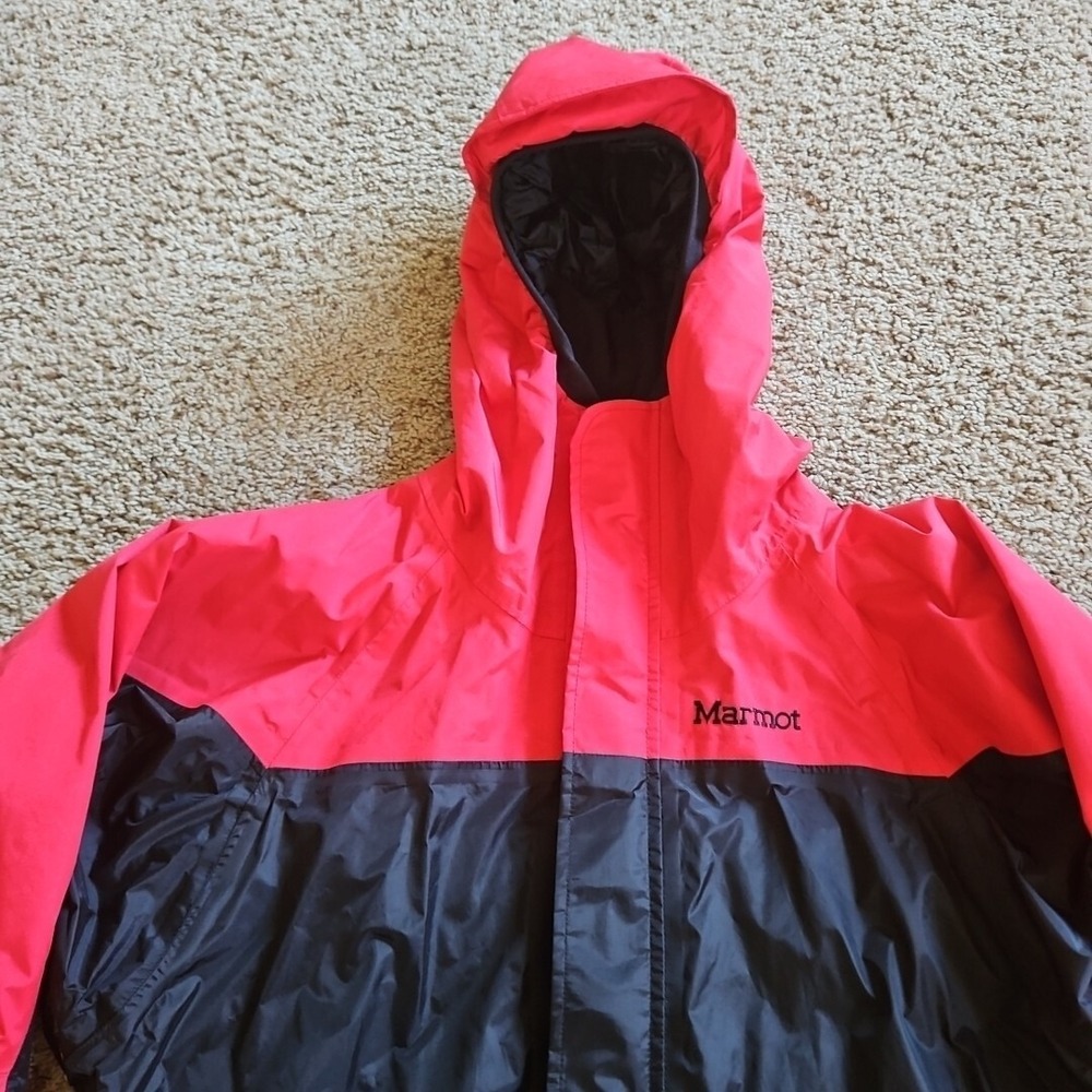 Marmot Jacket Full Zip Hooded Outdoor Hiking Rain Shell‎ Men's Medium Vented Ski - Picture 2 of 10